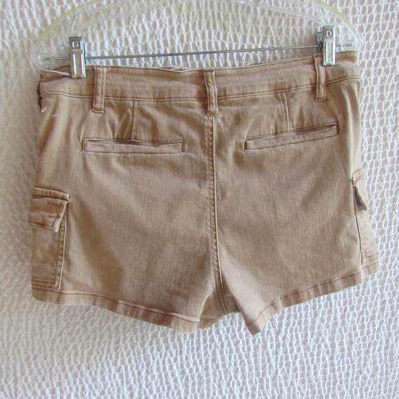 Brown Flex Cargo Denim Shorts M Five Star General Junior Womens 11 30 MidRise 2 - Picture 8 of 8